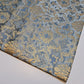 Silver Banarasi Brocade Fabric with Gold Zari Floral Design | Premium Indian Jacquard Material By Meter 44"