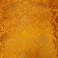 Yellow Banarasi Brocade Fabric with Gold Zari Floral Design | Premium Indian Jacquard Material By Meter 44"