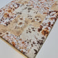 Beige Floral Crepe Mesh Fabric Sheer Dress  Costume Craft Material 58" By the Meter