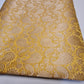 Indischer Brokatstoff mit Ornament-Blumenmuster, Pastellfarben, Goldmetallic-Druck, 111,8 cm
