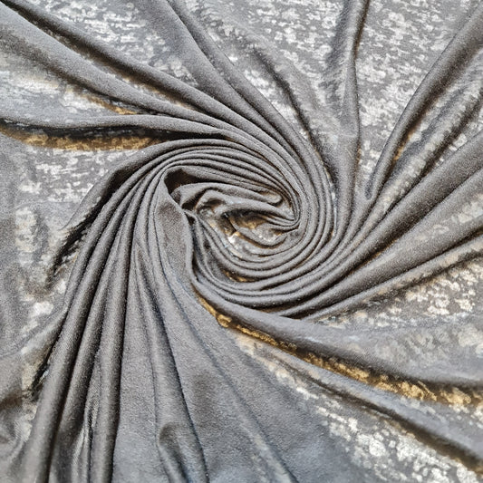 Black Viscose Jersey Knit Burnout Mottled Texture Fabric Dress Craft Costume Material 58" By The Meter