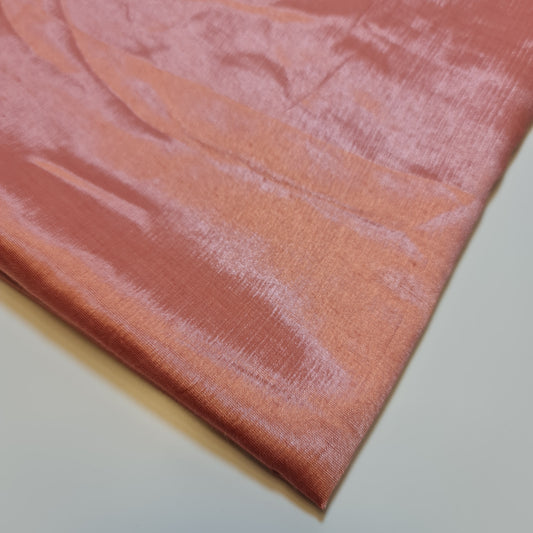 Dark Peach Plain Shantung Shantoon Lining Fabric Dress Craft Costume Material 44" By The Meter