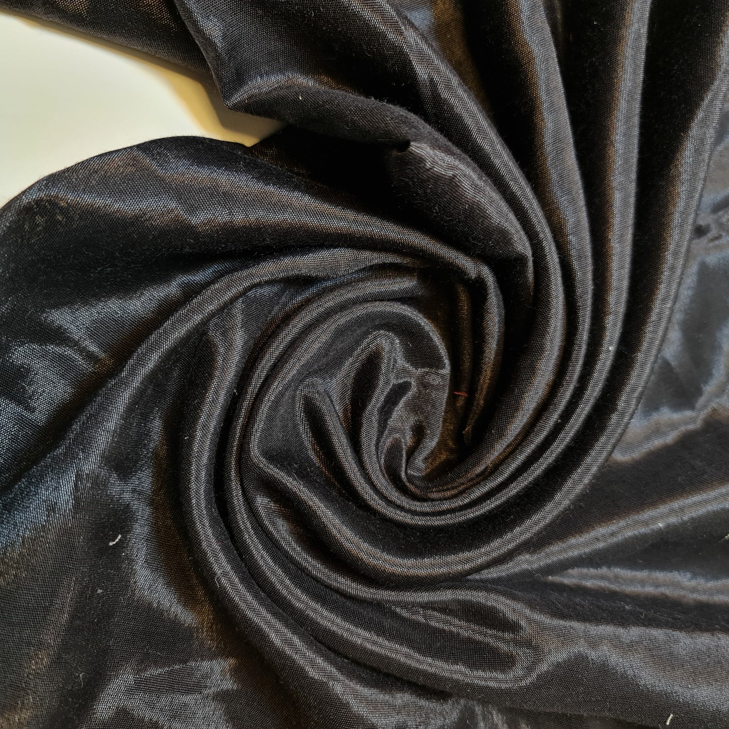 Black Plain Shantung Shantoon Lining Fabric Dress Craft Costume Material 44" By The Meter