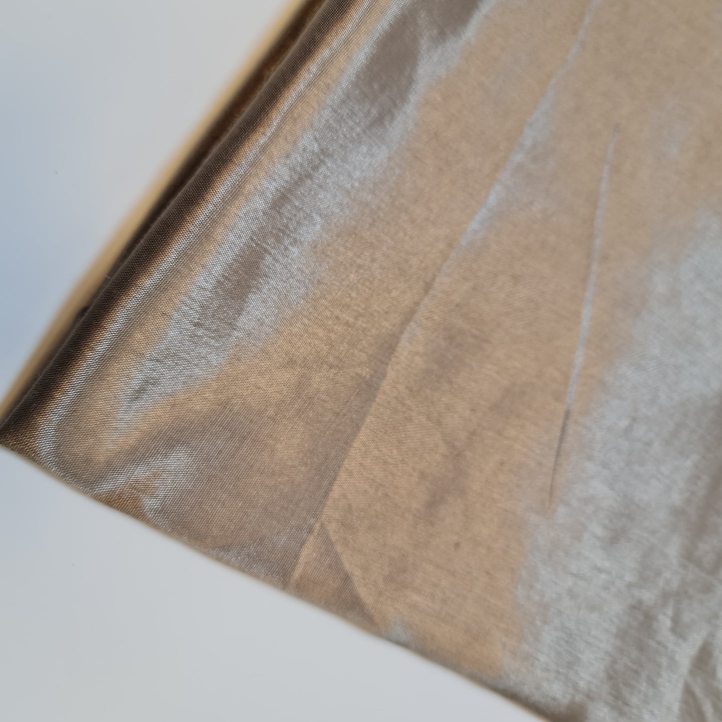 Taupe Plain Shantung Shantoon Lining Fabric Dress Craft Costume Material 44" By The Meter