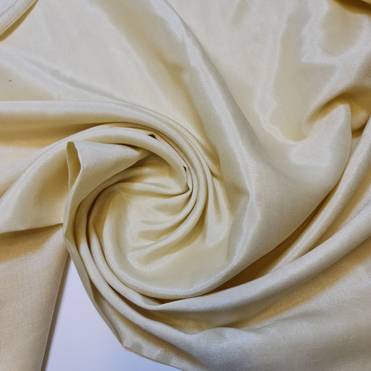Cream Plain Shantung Shantoon Lining Fabric Dress Craft Costume Material 44" By The Meter
