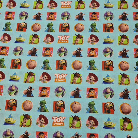 Toy Story 100% Cotton Fabric Poplin Material Dress Craft Costume Quilting Fabric 58" By Meter