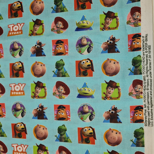 Toy Story 100% Cotton Fabric Poplin Material Dress Craft Costume Quilting Fabric 58" By Meter