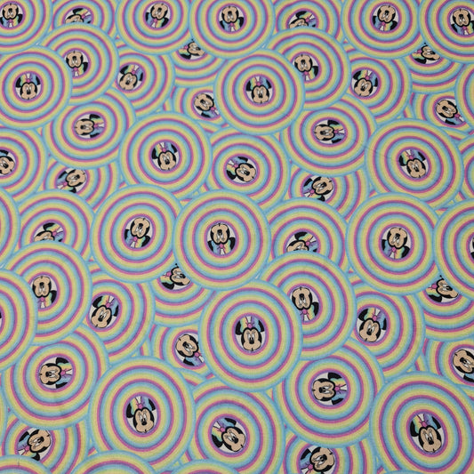 Hypno Minnie 100% Cotton Fabric Poplin Material Dress Craft Costume Quilting Fabric 58" By Meter
