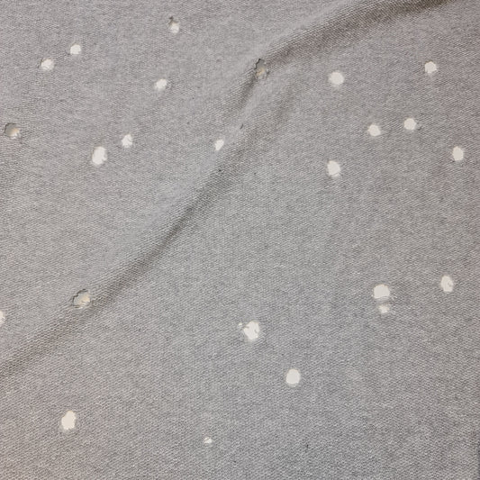 Grey Loop Back Jersey Material with Holes Dress Craft Costume Dress Material 58" By Meter