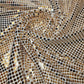 White Satin Gold Hologram Sequin Craft Dress Craft Drape Décor Fabric 44" Meter