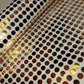 White Satin Gold Hologram Sequin Craft Dress Craft Drape Décor Fabric 44" Meter