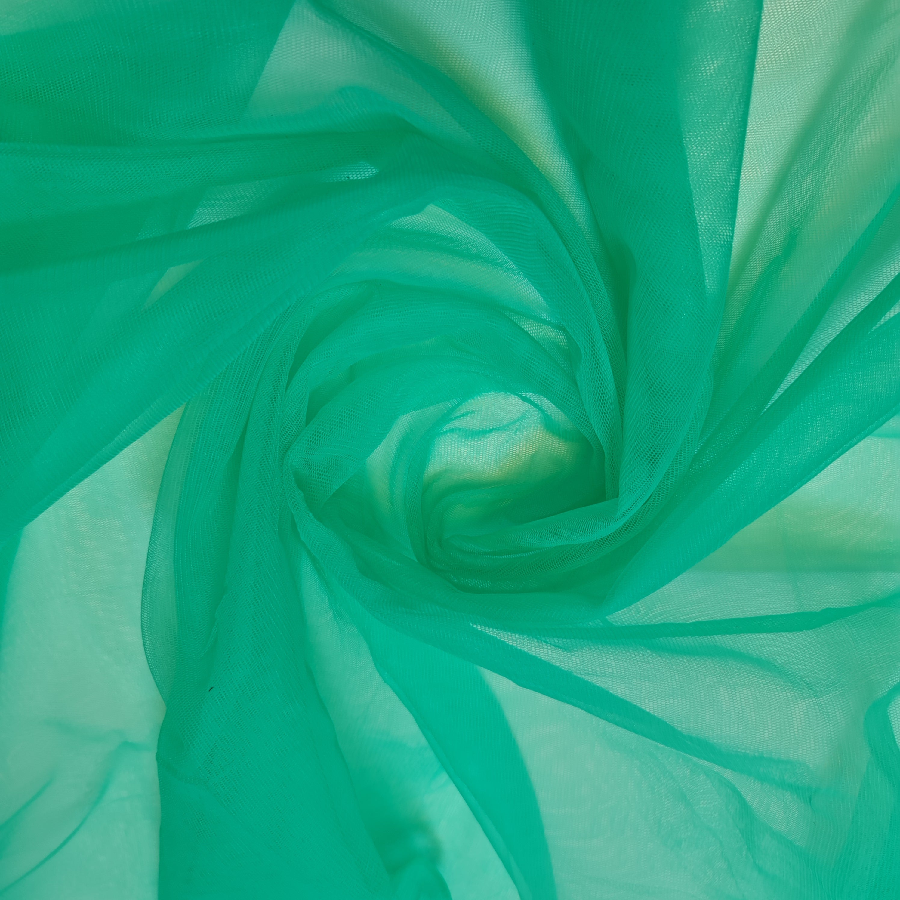 Mint Green Premium Soft Plain Sheer Tulle Net Fabric Tutu Fairy Veil B ...