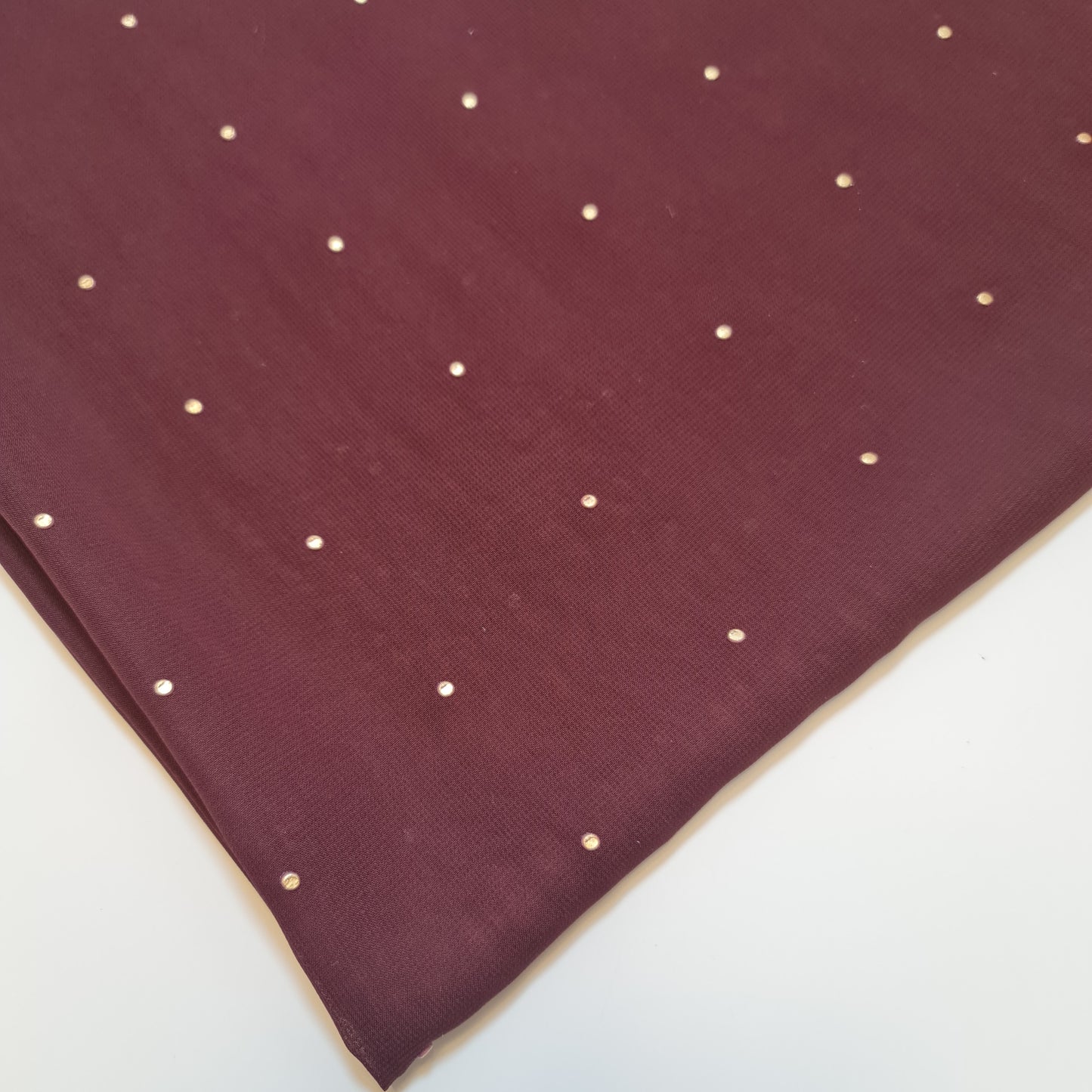 Burgundy Small Ditsy Dew Drop Soft Sheer Crepe Dress Drape Craft Fabric 58" By The Meter