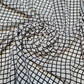 White Crepe Checks Grid Dress Drape Craft Fabric 58" By The Meter