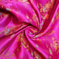 Hot Pink Oriental Chinese Embroidery Brocade Fabric – Poly Silk Satin Jacquard – 36” Wide – Traditional Costume & Craft Material (By the Meter)