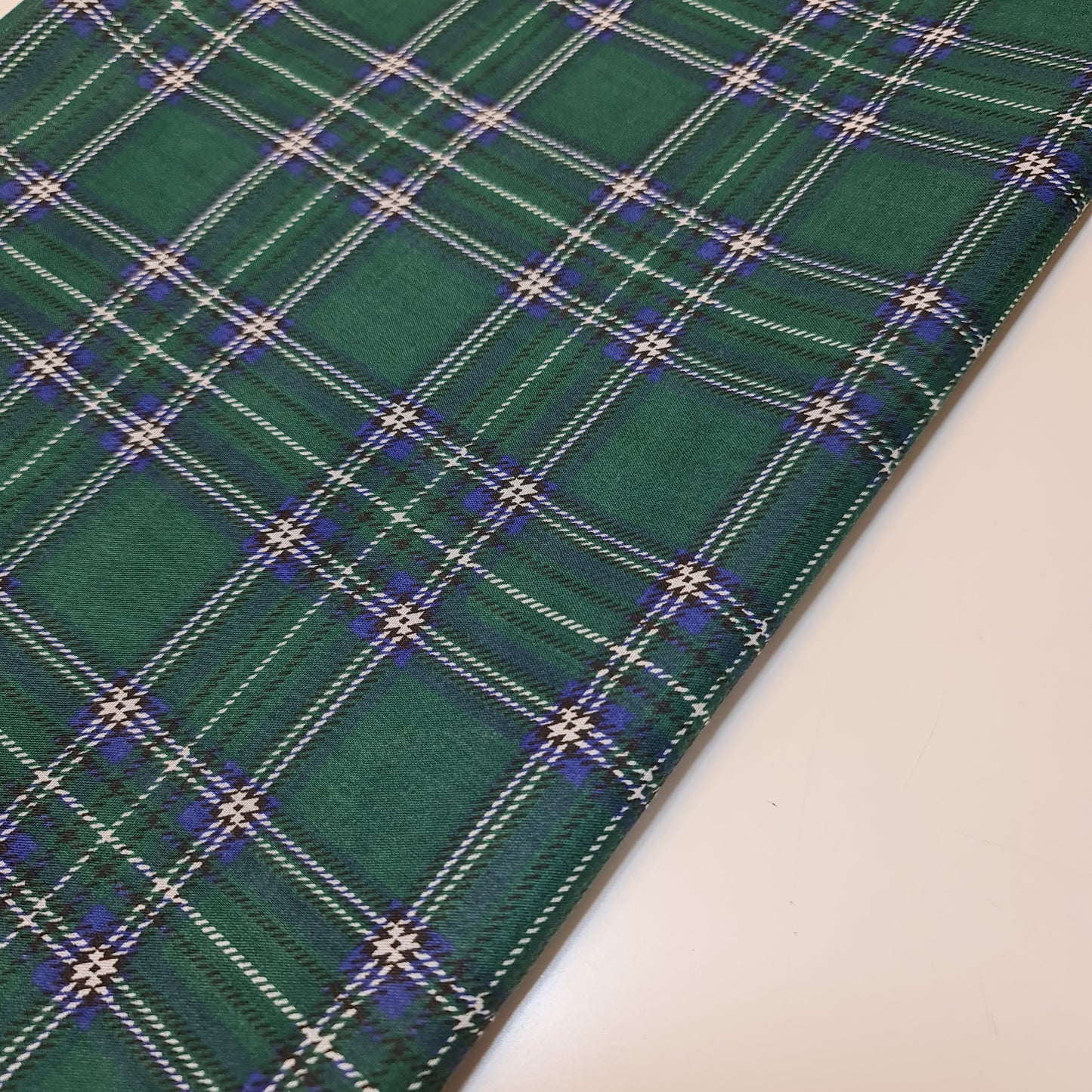 Gordon Green Tartan Polycotton Christmas Decor Dress Craft Fabric Xmas Material 44" By The Meter