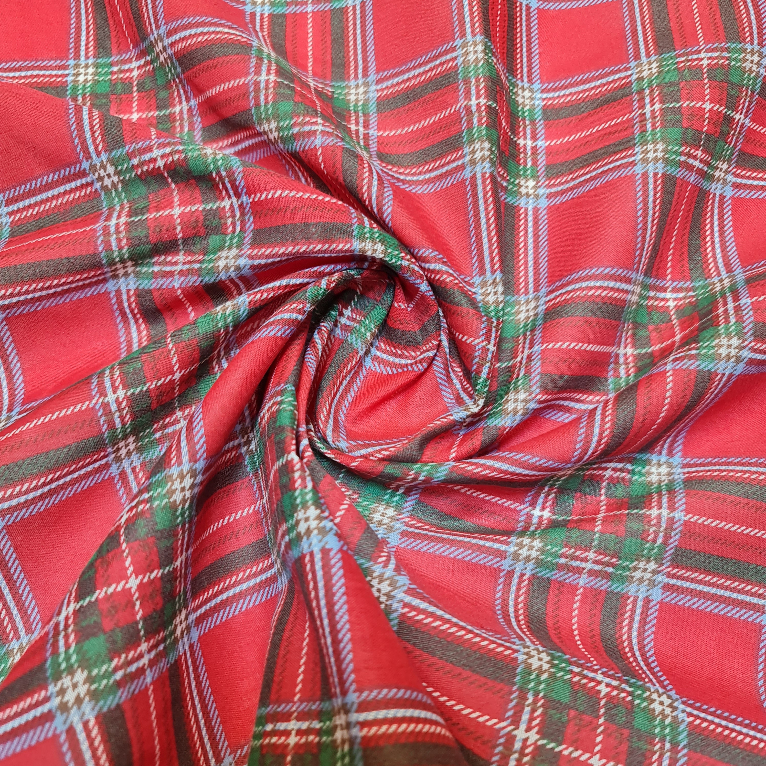 Royal Stewart Tartan Polycotton Christmas Decor Dress Craft Fabric Xma ...