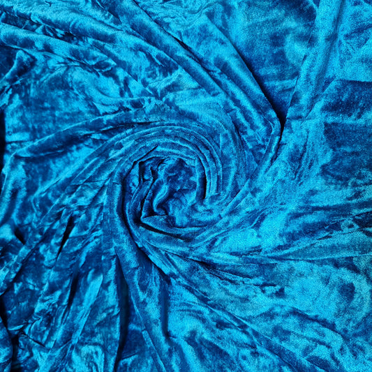 Türkis Premium Pannesamt Stoff Material Stretch Velours 58" / 150cm breit pro Meter