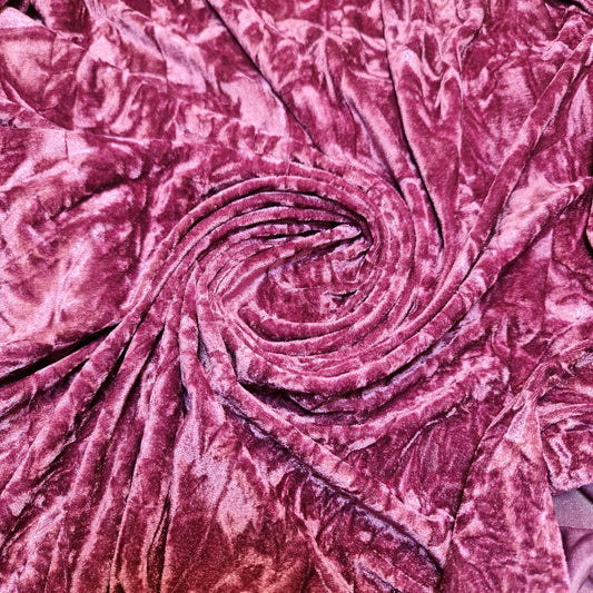 Mauve Premium Pannesamt Stoff Material Stretch Velours 58" / 150cm breit pro Meter
