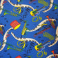 Blue Musical Print Polyester Material Quilting Dress Decor Costume Fabric 58" By The Meter