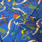 Blue Musical Print Polyester Material Quilting Dress Decor Costume Fabric 58" By The Meter