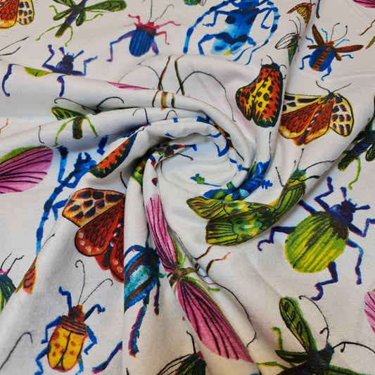 Giant Bug Print 100% Cotton Flannel Winceyette Brush Fabric Dress Craft Quilting Material 44" By The Meter