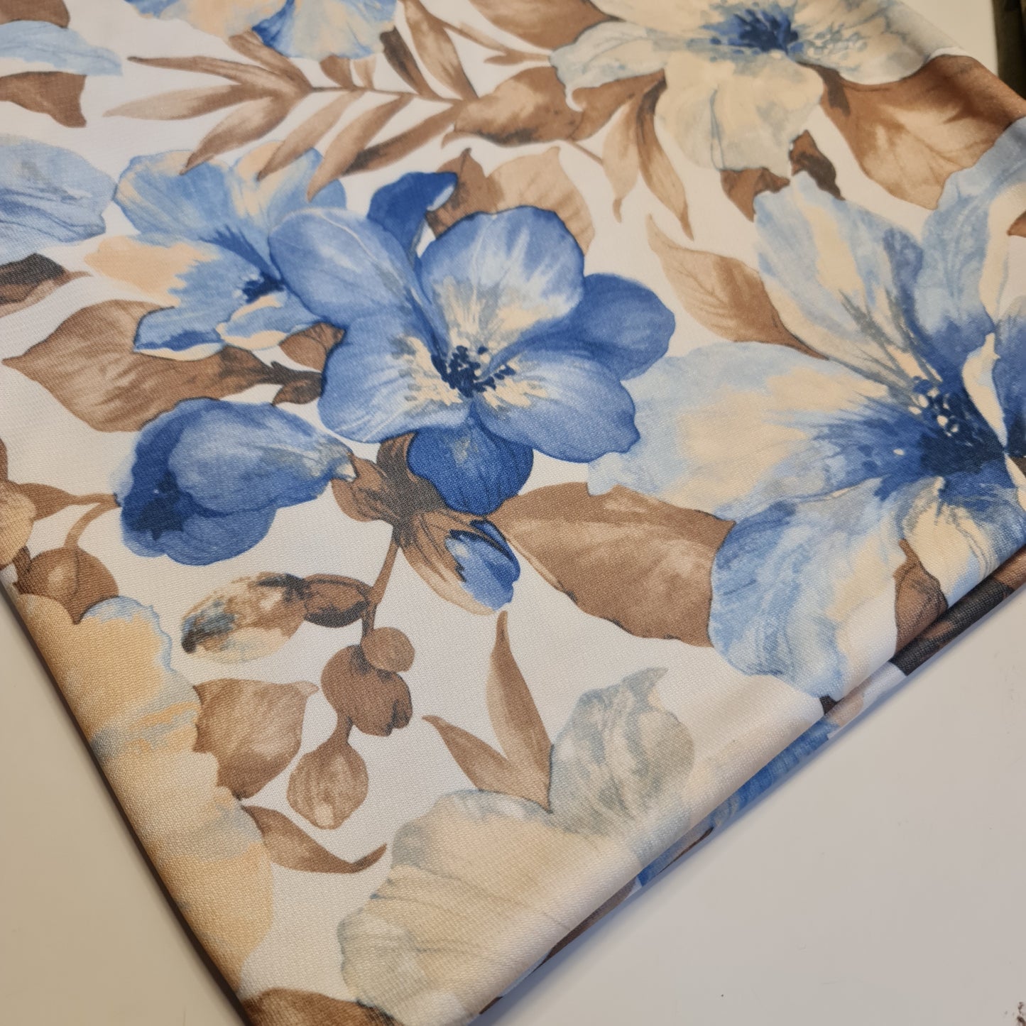 Ivory Floral Viscose Dead Stock Jersey Stretch Fabric Dress Craft Costume Material 58" By Meter (Copy) (Copy)