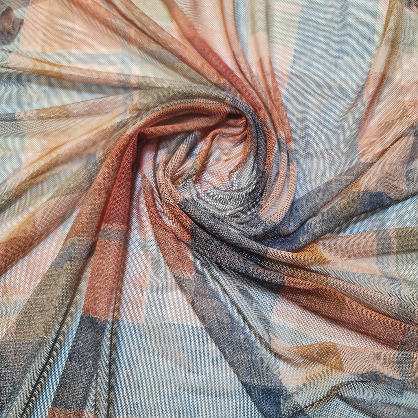 Multi Plaid Check 4-Way Power Net Fabric | Soft Stretch Mesh for Dresses & Lingerie Material 58" (Copy)