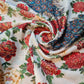 Peacock Floral Garden Print Polycotton Muslin Fabric Dress Drape Craft Material 44" By Meter