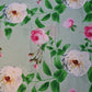 Mint Rose Garden Print Polycotton Muslin Fabric Dress Drape Craft Material 44" By Meter
