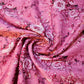 Fuchsia Bloom Floral Print Polycotton Muslin Fabric Dress Drape Craft Material 44" By Meter