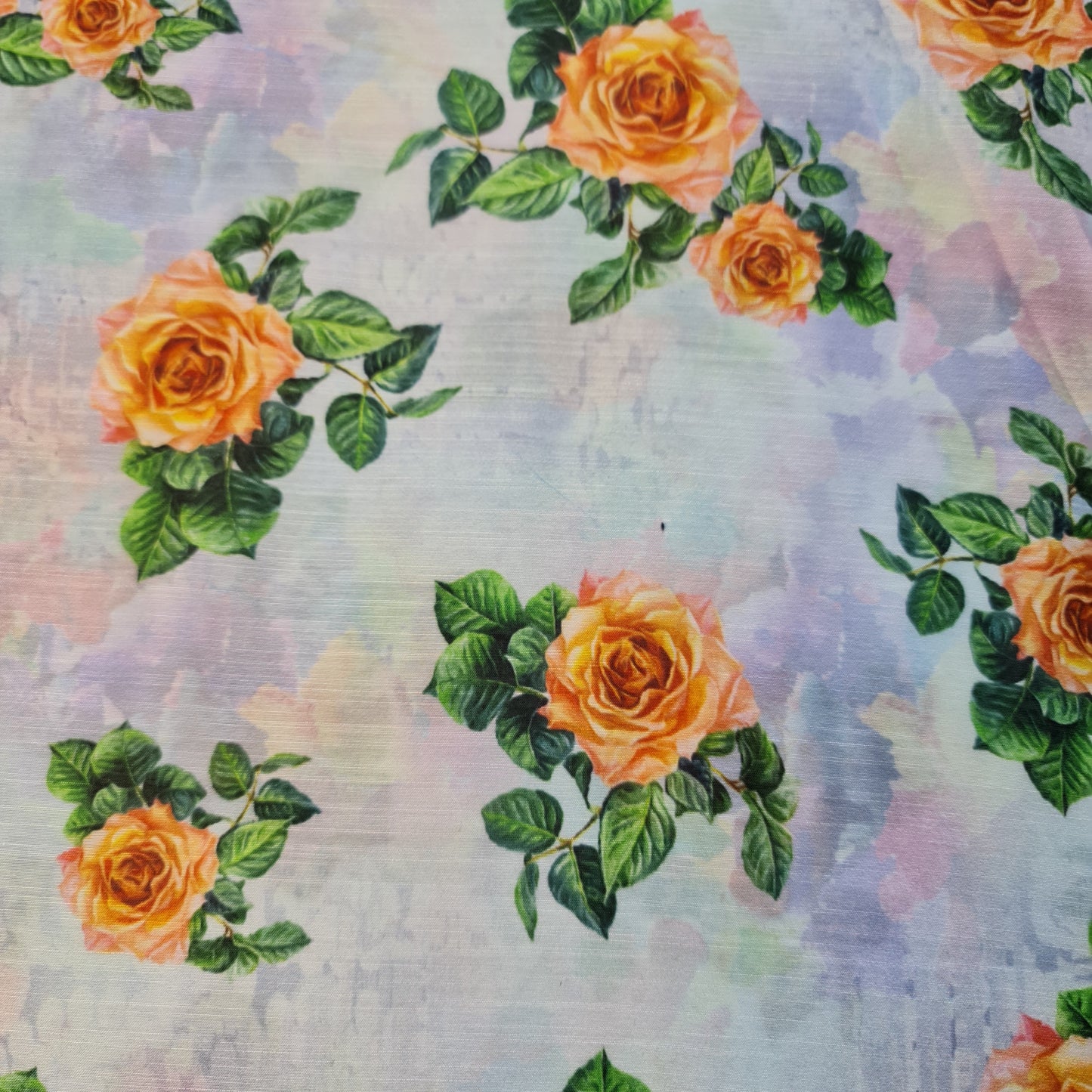 Rose Garden Floral Print Polycotton Muslin Fabric Dress Drape Craft Material 44" By Meter