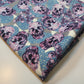 Purple Skull Satin Fabric Halloween Dress Craft Costume Material 58" By the Meter