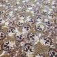Brown Skull Satin Fabric Halloween Dress Craft Costume Material 58" By the Meter