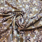 Brown Skull Satin Fabric Halloween Dress Craft Costume Material 58" By the Meter