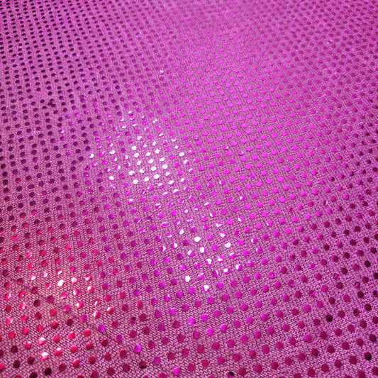 Hot Pink Sequin Nylon Jersey Fabric – 44″ Wide Dress Craft Costume Decor Material By The Meter