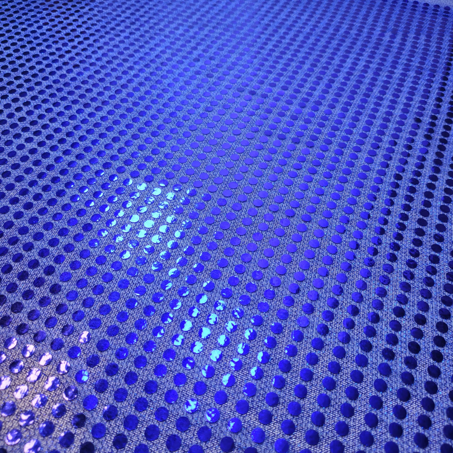 Royal Blue Sequin Nylon Jersey Fabric – 44″ Wide Dress Craft Costume Decor Material By The Meter