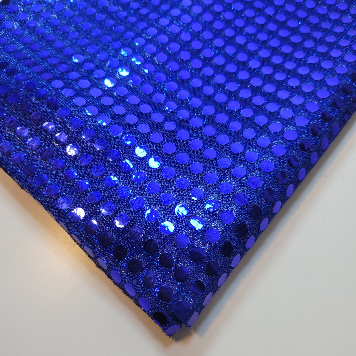 Royal Blue Sequin Nylon Jersey Fabric – 44″ Wide Dress Craft Costume Decor Material By The Meter