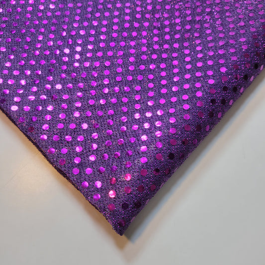 Purple Sequin Nylon Jersey Fabric – 44″ Wide Dress Craft Costume Decor Material By The Meter
