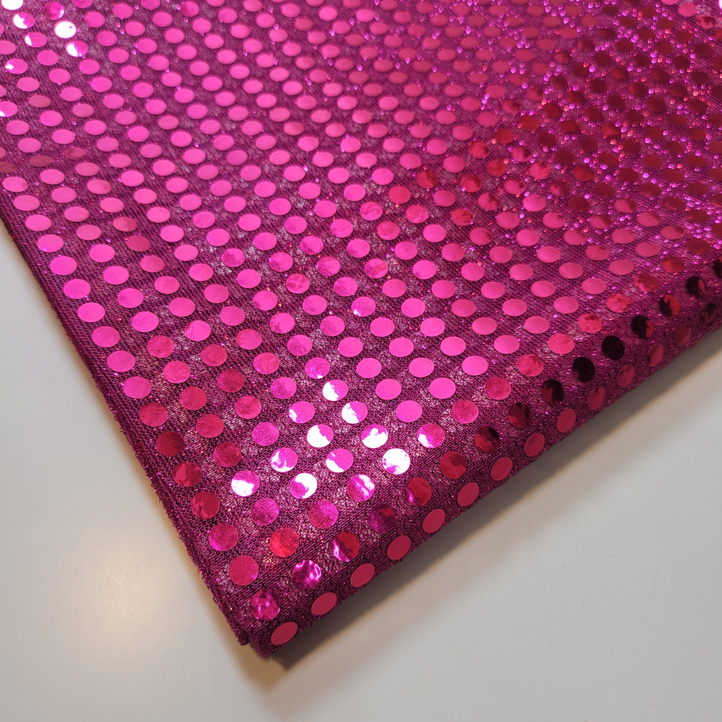 Cerise Sequin Nylon Jersey Fabric – 44″ Wide Dress Craft Costume Decor Material By The Meter