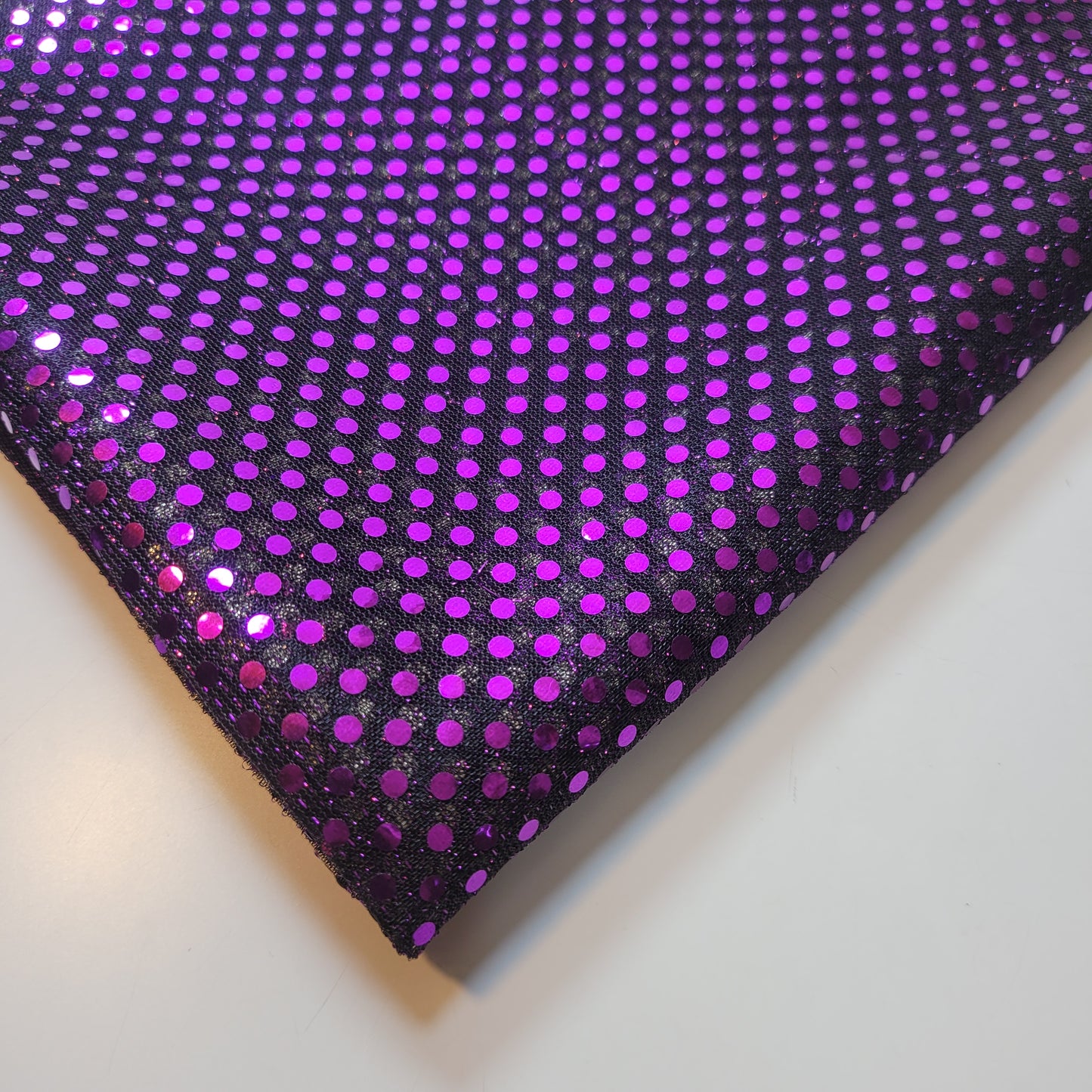 Deep Purple Sequin Nylon Jersey Fabric – 44″ Wide Dress Craft Costume Decor Material By The Meter