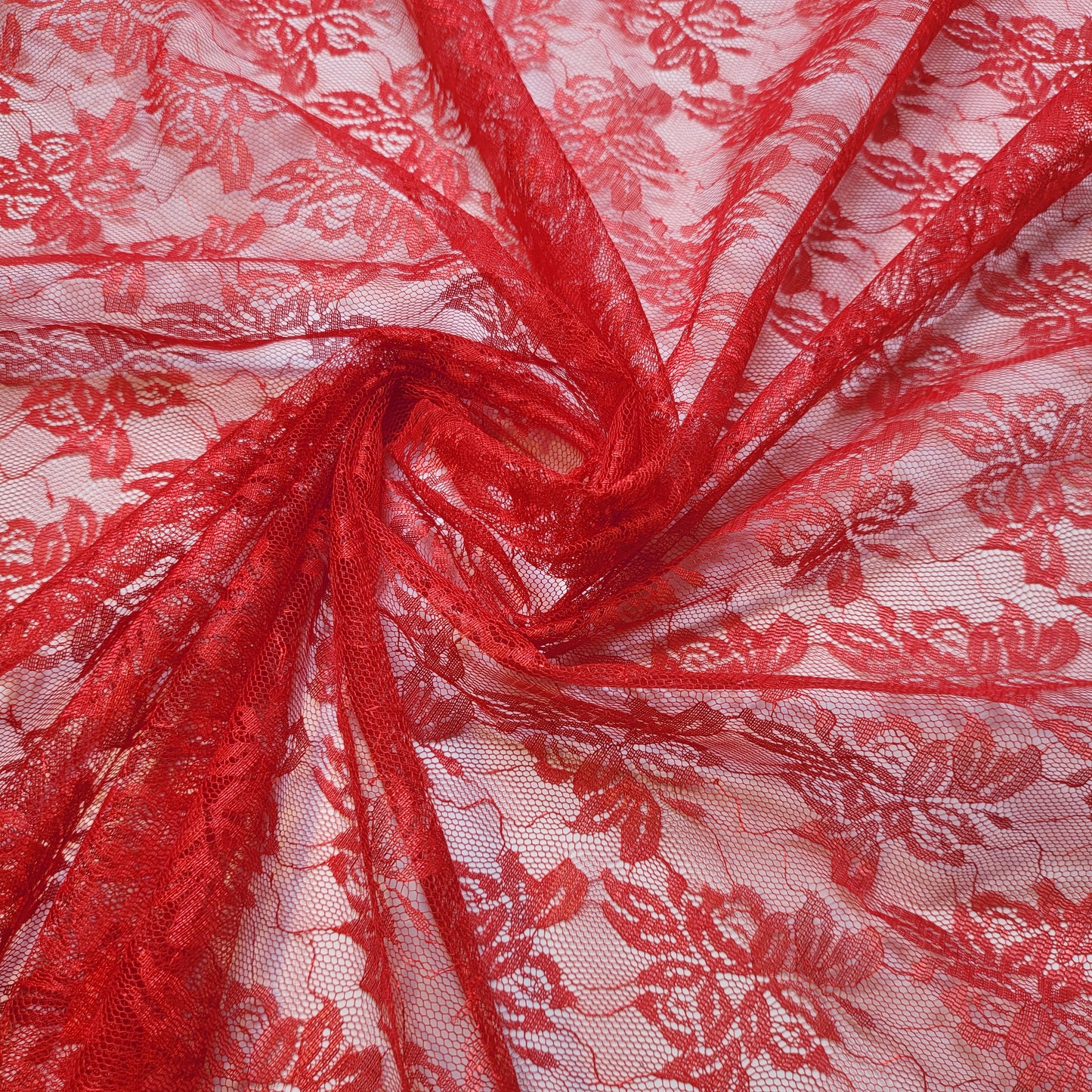 Rostfarbener Spitzenstoff mit Blumenmuster, Designer-Kleid, Bastelmaterial, 147,3 cm, Meterware