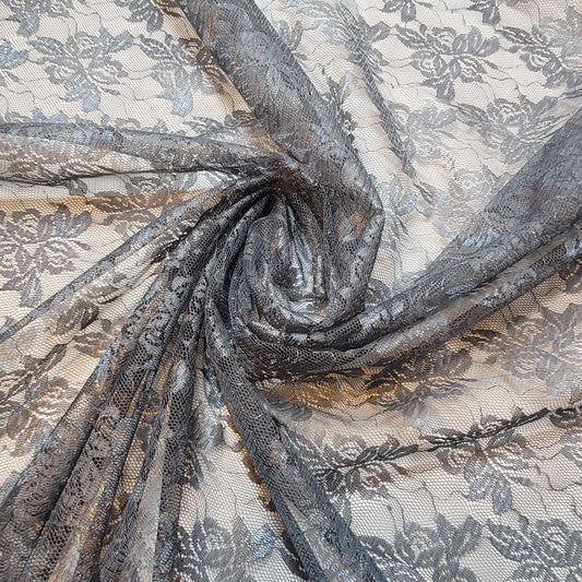 Rostfarbener Spitzenstoff mit Blumenmuster, Designer-Kleid, Bastelmaterial, 147,3 cm, Meterware