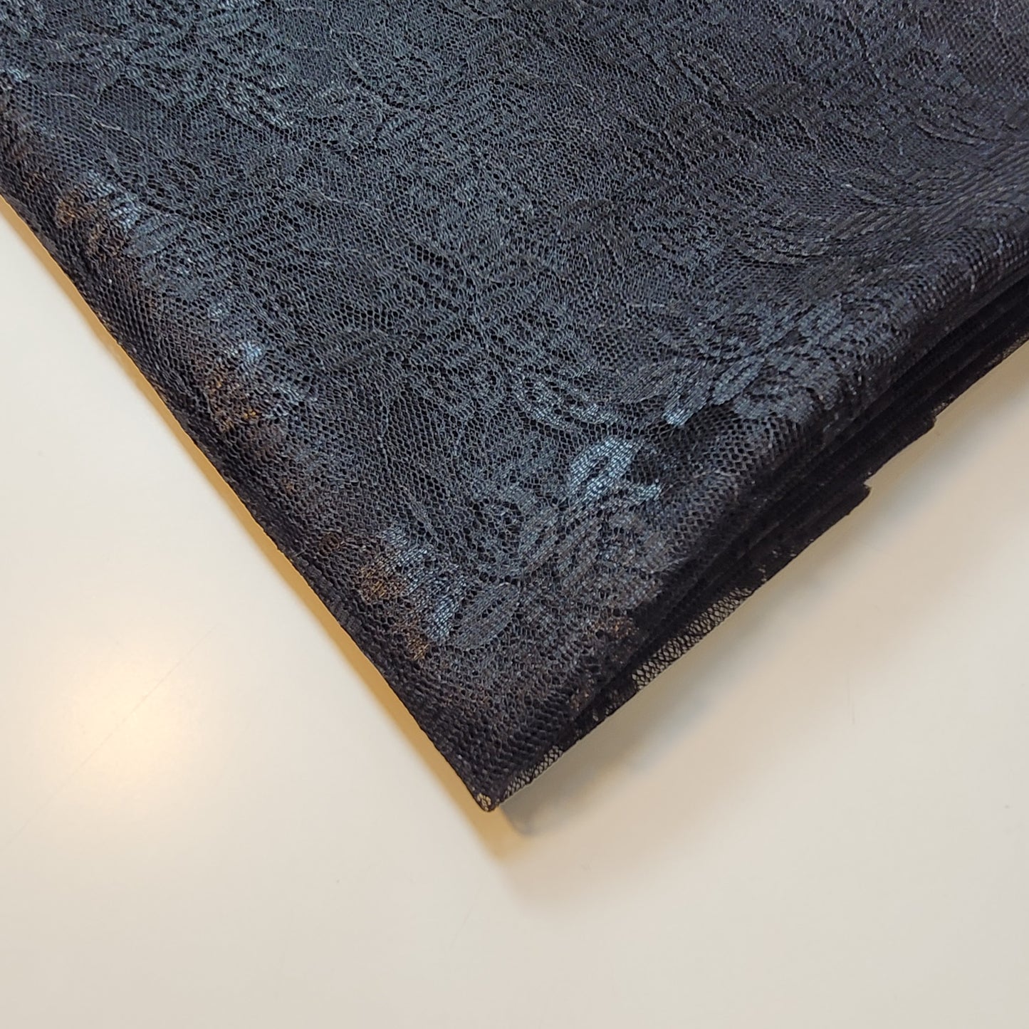 Black Budget Floral Lace Fabric Designer Dress Craft Material 44" By Meter