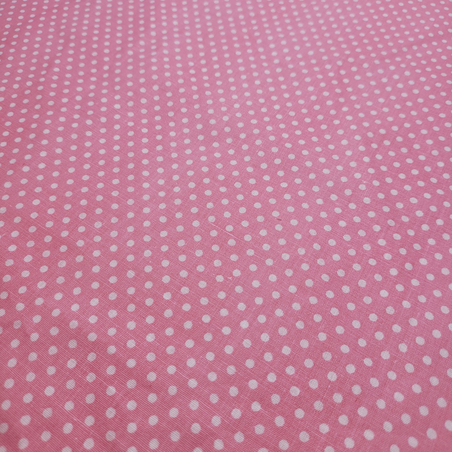 Pink Pea Pin Spot Polka 100% Cotton Lawn Fabric Craft Quilting Patchwork Material Meter 44"