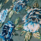 Blue Floral Chiffon Devore Fabric – Textured Burnout Velvet Flower Material by the Meter