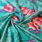 Turquoise Floral 100% Cotton Lawn Fabric Craft Quilting Patchwork Material Meter 44"