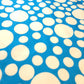 Turquoise Large Polka 100% Cotton Lawn Fabric Craft Quilting Patchwork Material Meter 44"