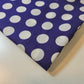 Purple Large Polka 100% Cotton Lawn Fabric Craft Quilting Patchwork Material Meter 44"