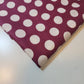 Plum Large Polka 100% Cotton Lawn Fabric Craft Quilting Patchwork Material Meter 44"